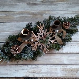 Rustic Christmas Candlebra